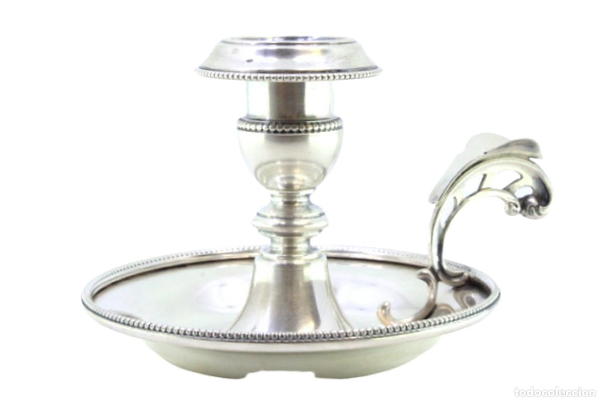 Antig&uuml;edades: Candelabro de mano, en plata - Foto 1