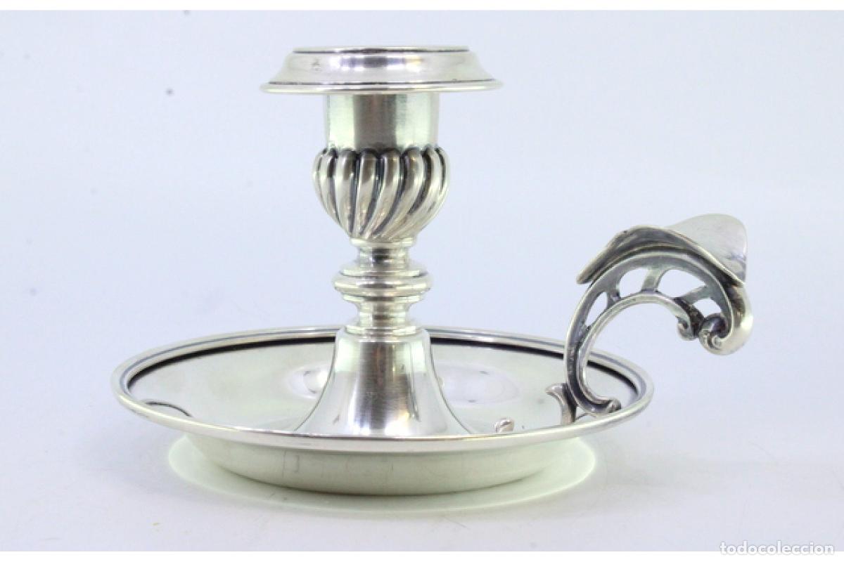 Antig&uuml;edades: Candelabro de mano, en plata - Foto 5