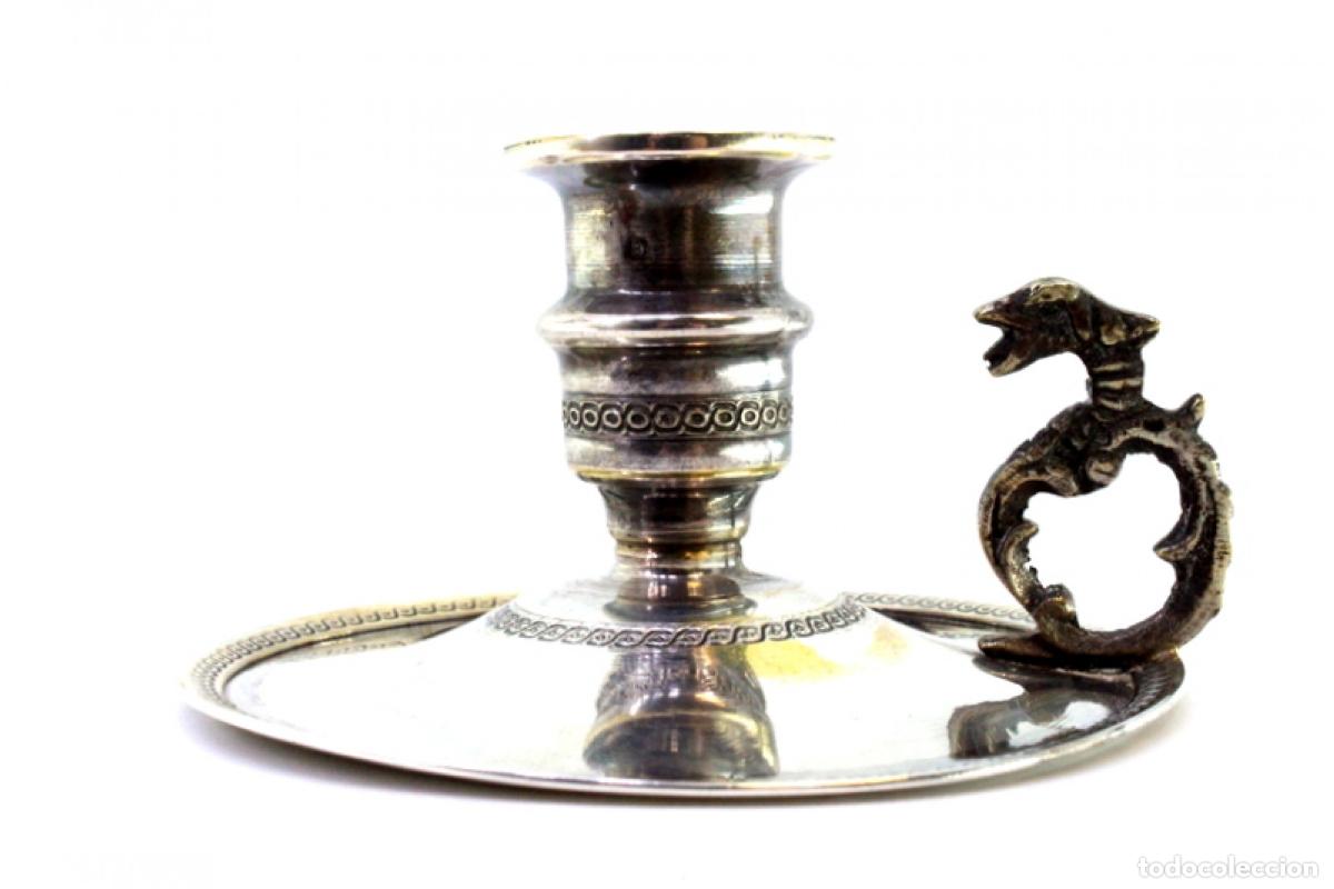Antig&uuml;edades: Candelabro de mano, en plata - Foto 6