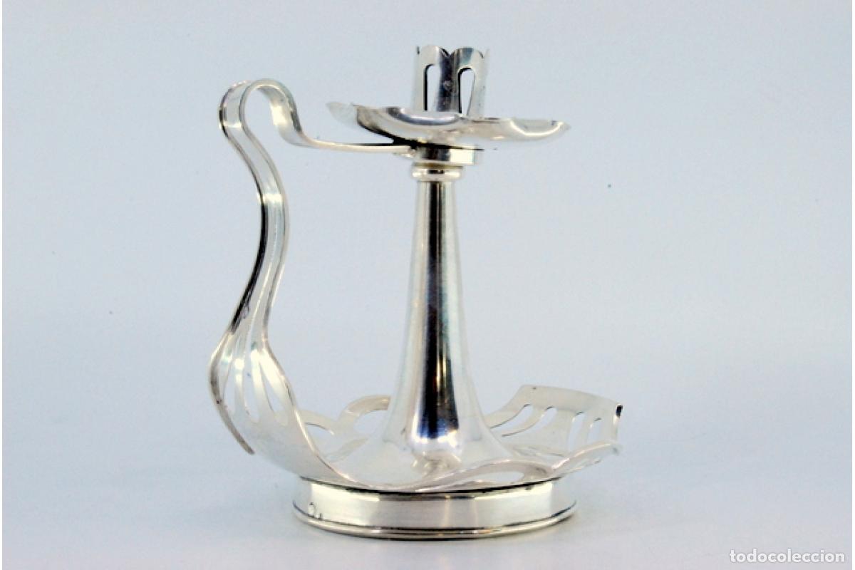 Antig&uuml;edades: Candelabro de mano, en plata - Foto 5