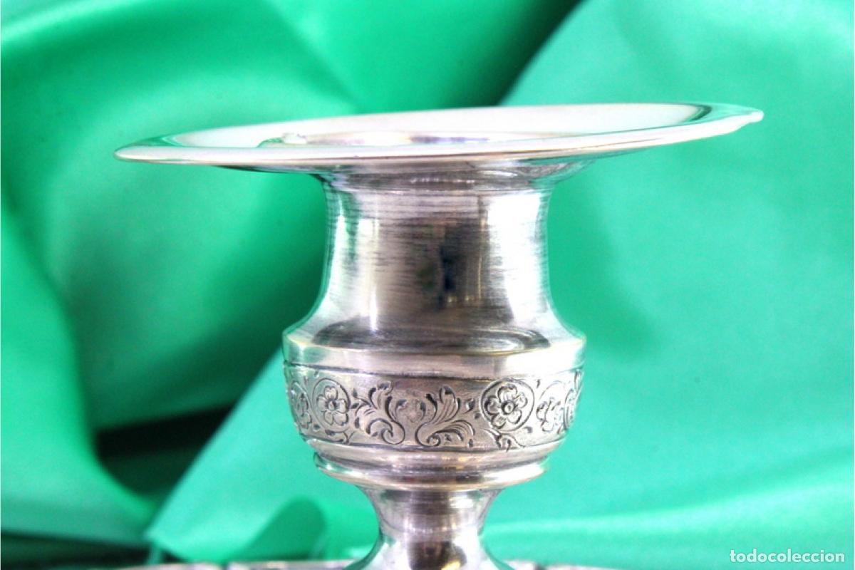 Antig&uuml;edades: Candelabro de mano, en plata - Foto 3