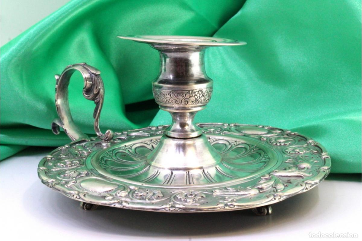 Antig&uuml;edades: Candelabro de mano, en plata - Foto 7