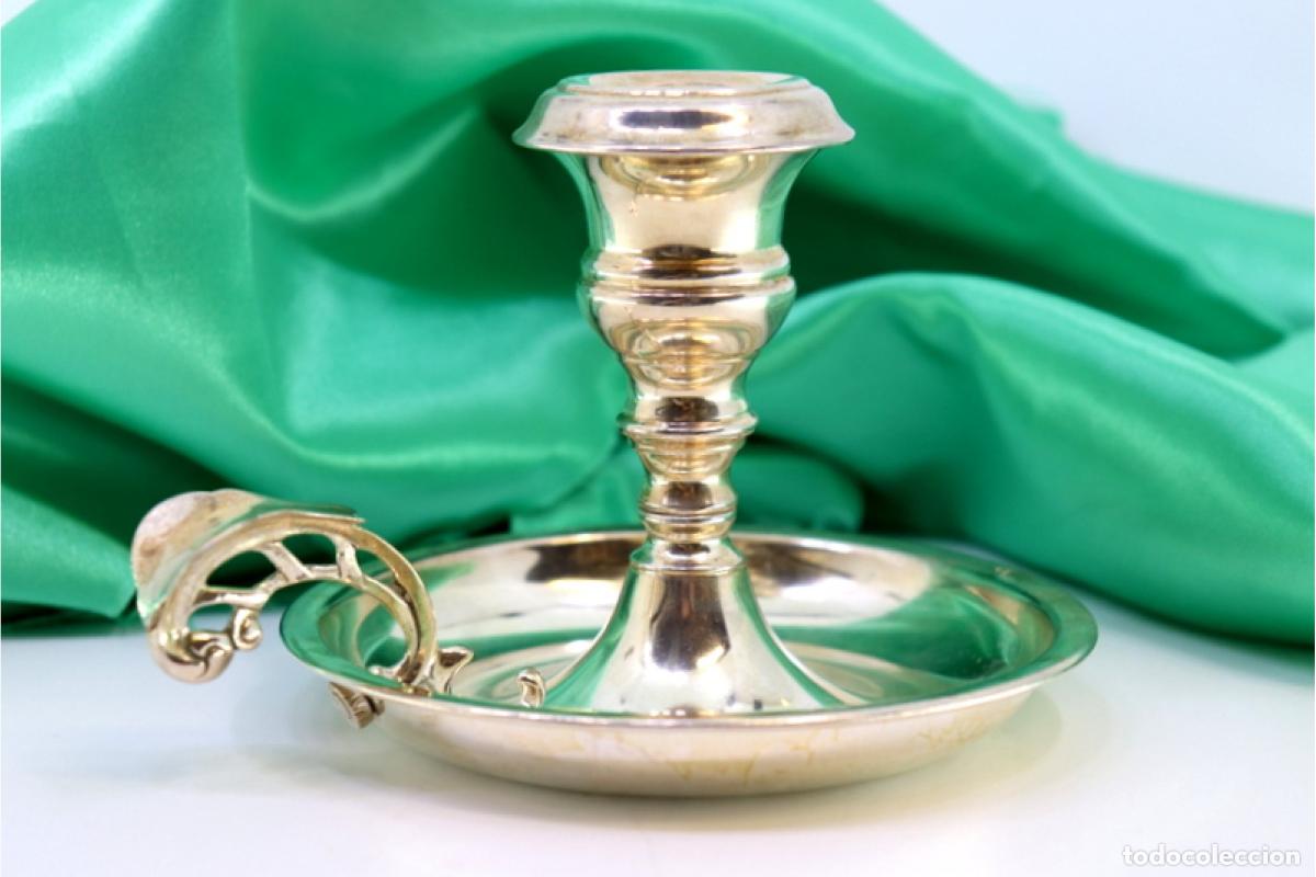 Antig&uuml;edades: Candelabro de mano, en plata - Foto 4