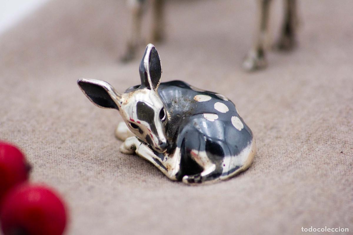 Antig&uuml;edades: Par de mu&ntilde;ecos Bambi de platas - Foto 2