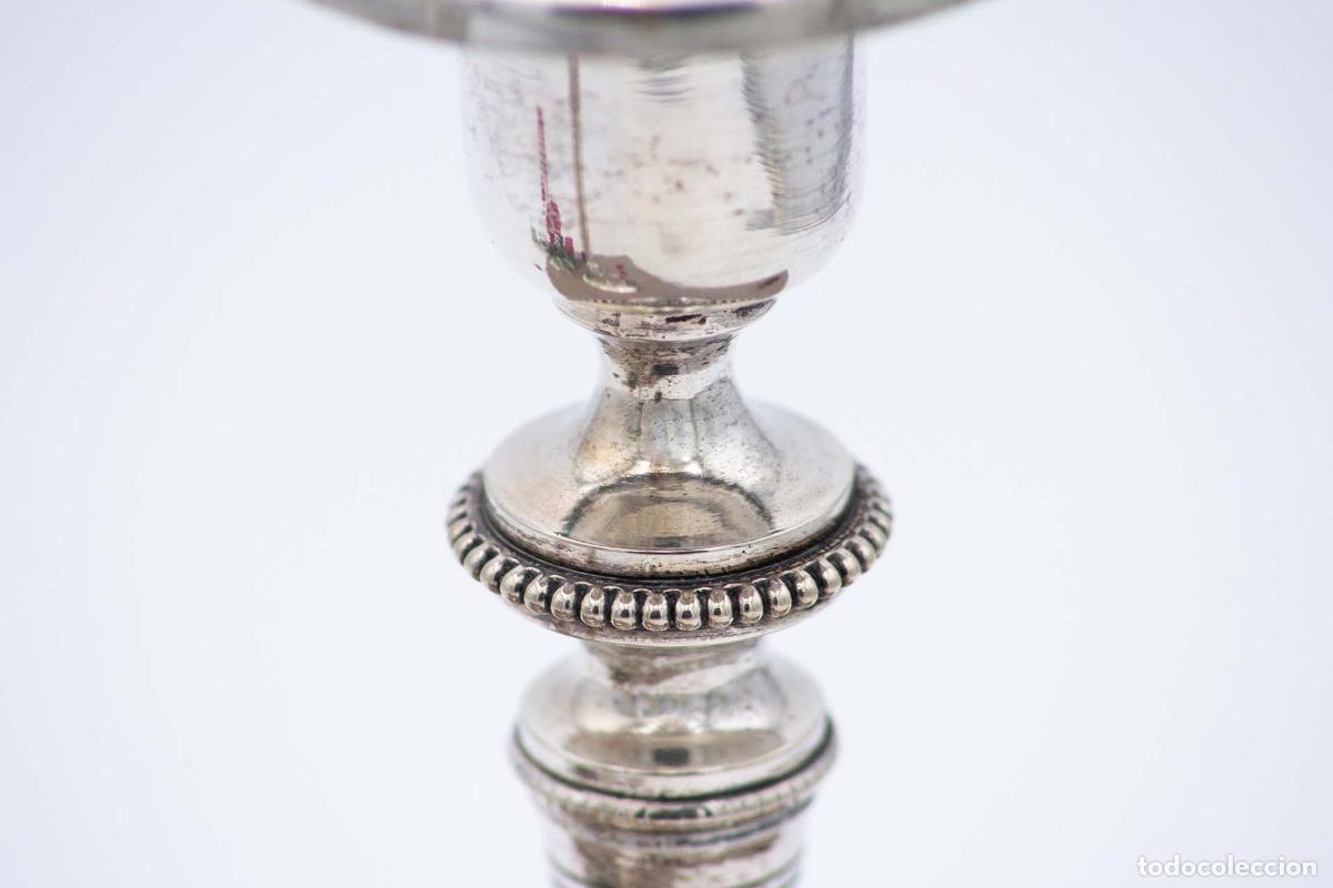 Antig&uuml;edades: Par de candelabros de plata - Foto 5