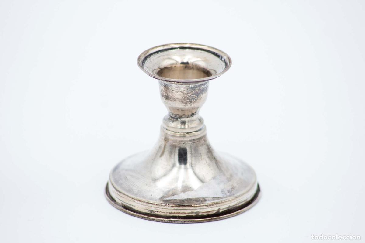 Antig&uuml;edades: Par de candelabros de plata - Foto 2