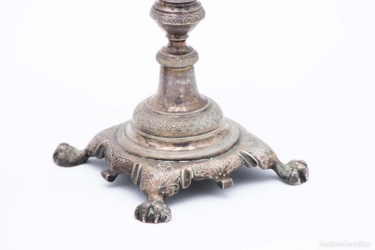 Antig&uuml;edades: Par de candelabros de plata - Foto 4