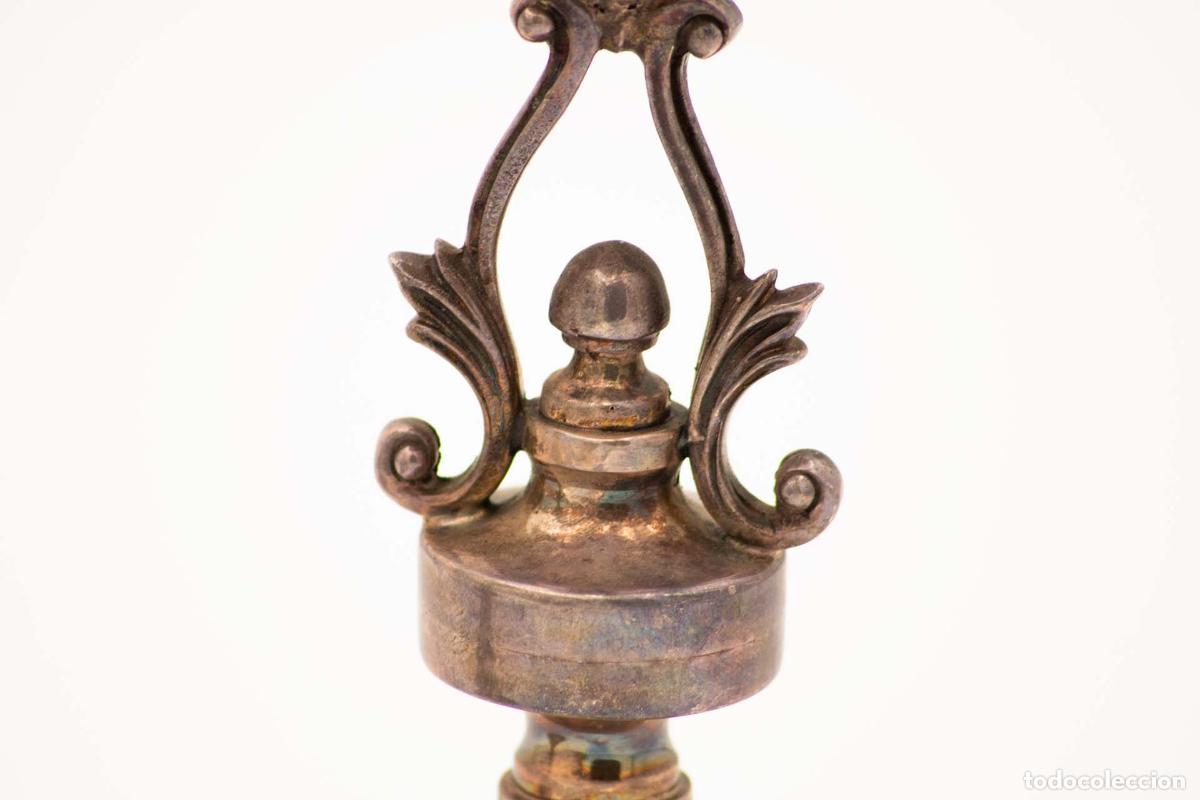Antig&uuml;edades: Par de candelabros de plata - Foto 4