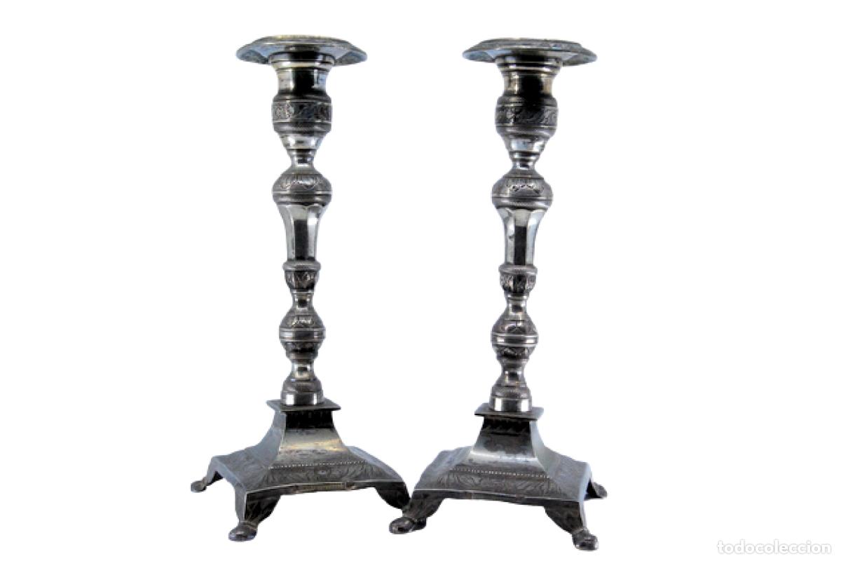 Antig&uuml;edades: candelabros de plata - Foto 1