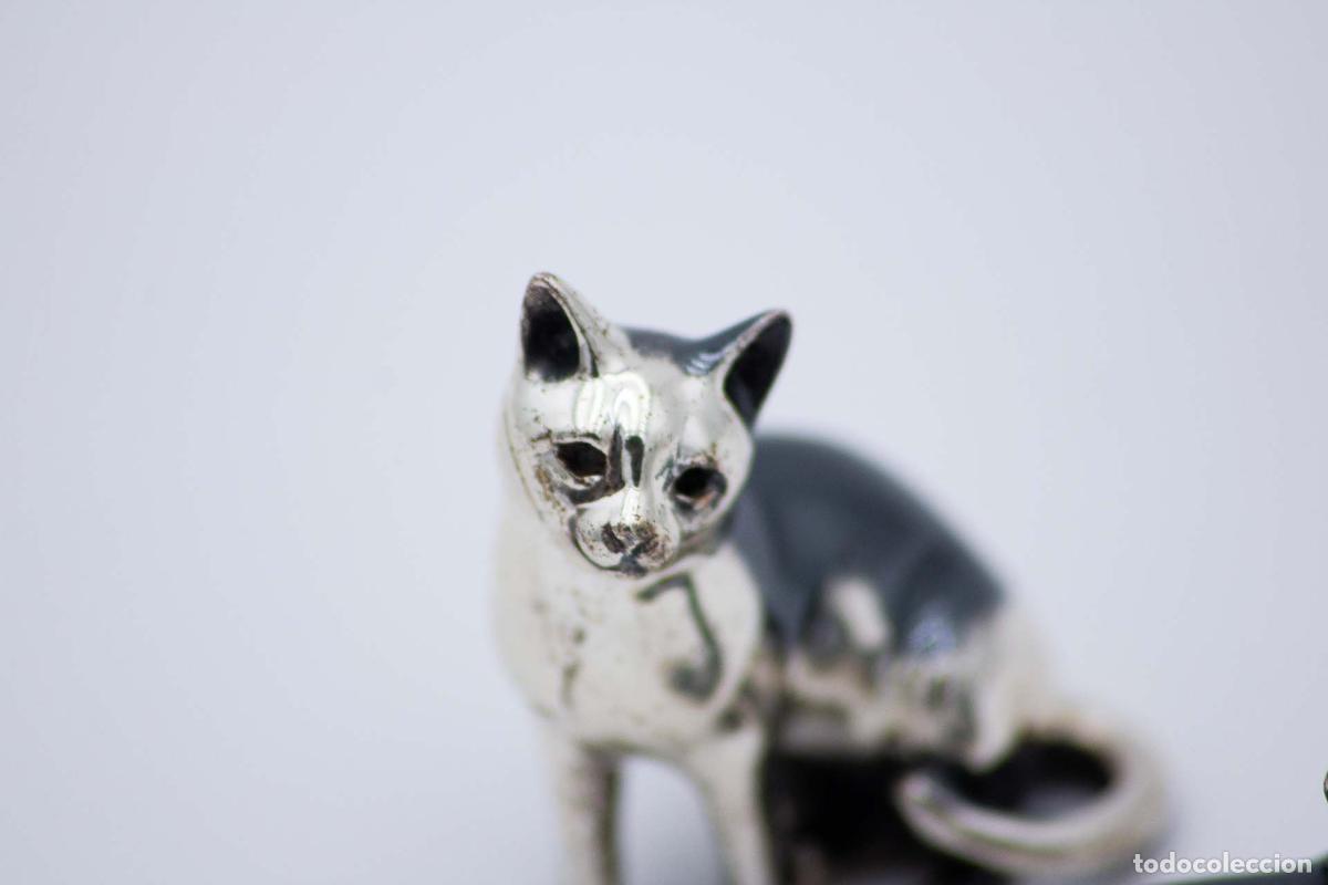 Antig&uuml;edades: Una pareja de gatos de platas - Foto 3
