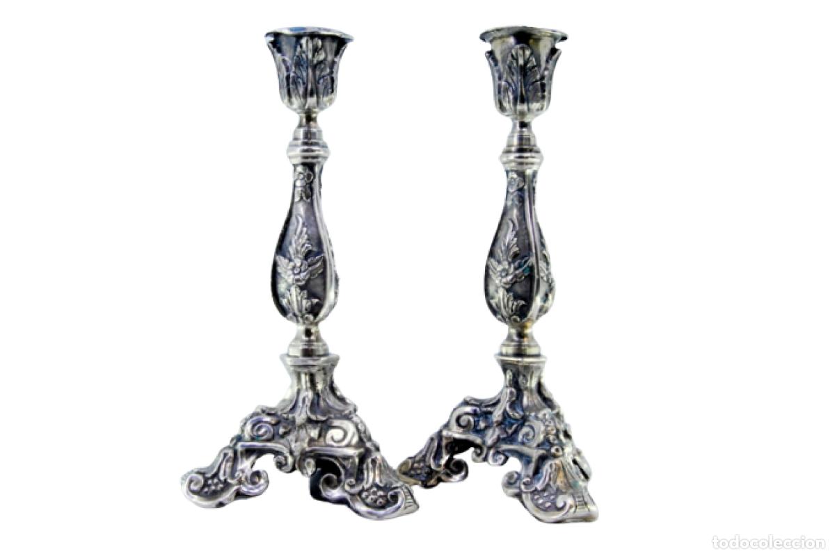Antig&uuml;edades: candelabros de plata - Foto 1