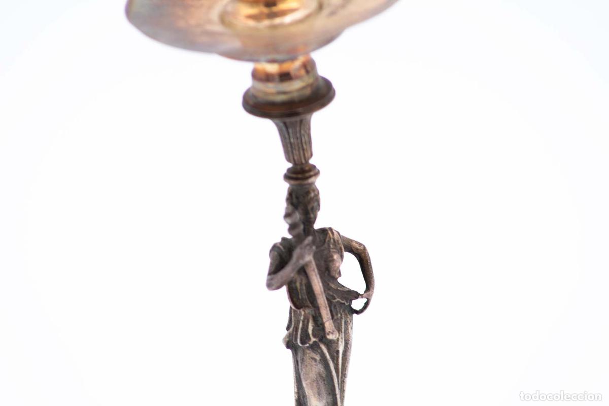 Antig&uuml;edades: Par de candelabros de plata - Foto 3
