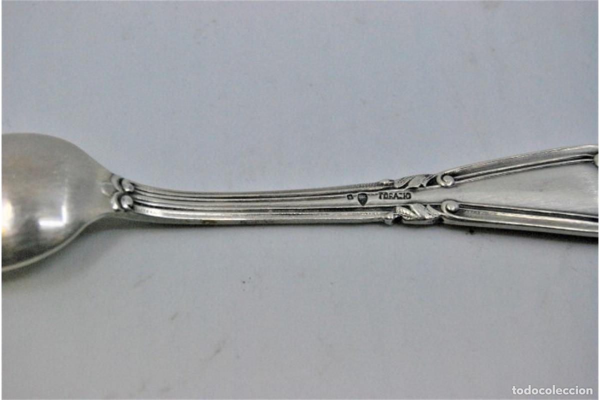 Antig&uuml;edades: Juego de 6 cucharillas de caf&eacute; de plata - Foto 5