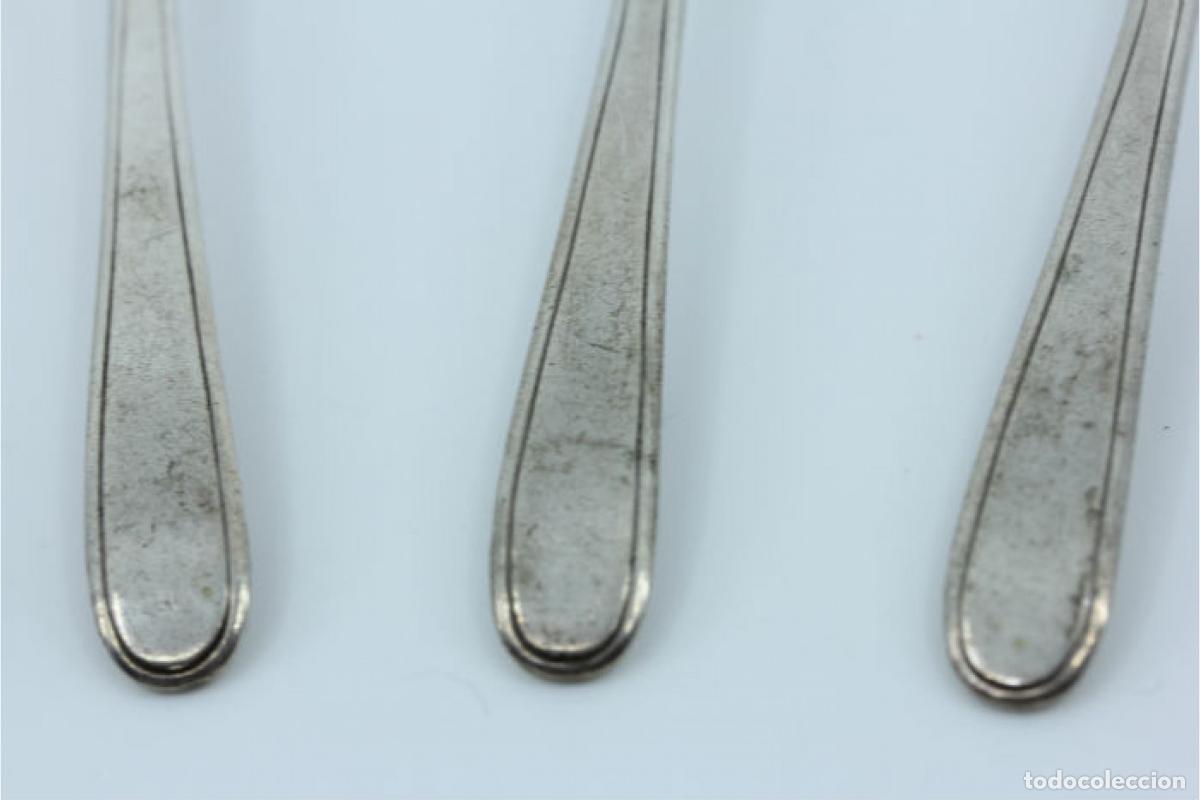 Antig&uuml;edades: Juego de 6 cucharillas de caf&eacute; de plata - Foto 4