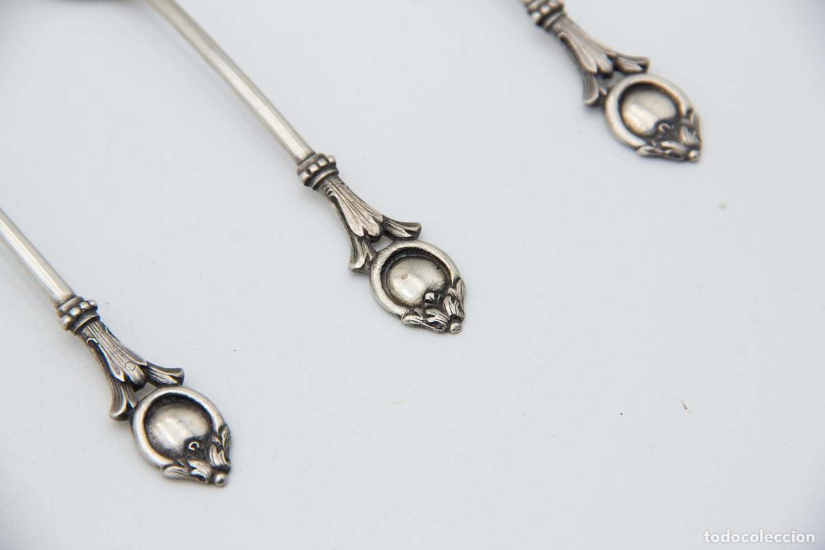 Antig&uuml;edades: Juego de 6 cucharillas de plata - Foto 2