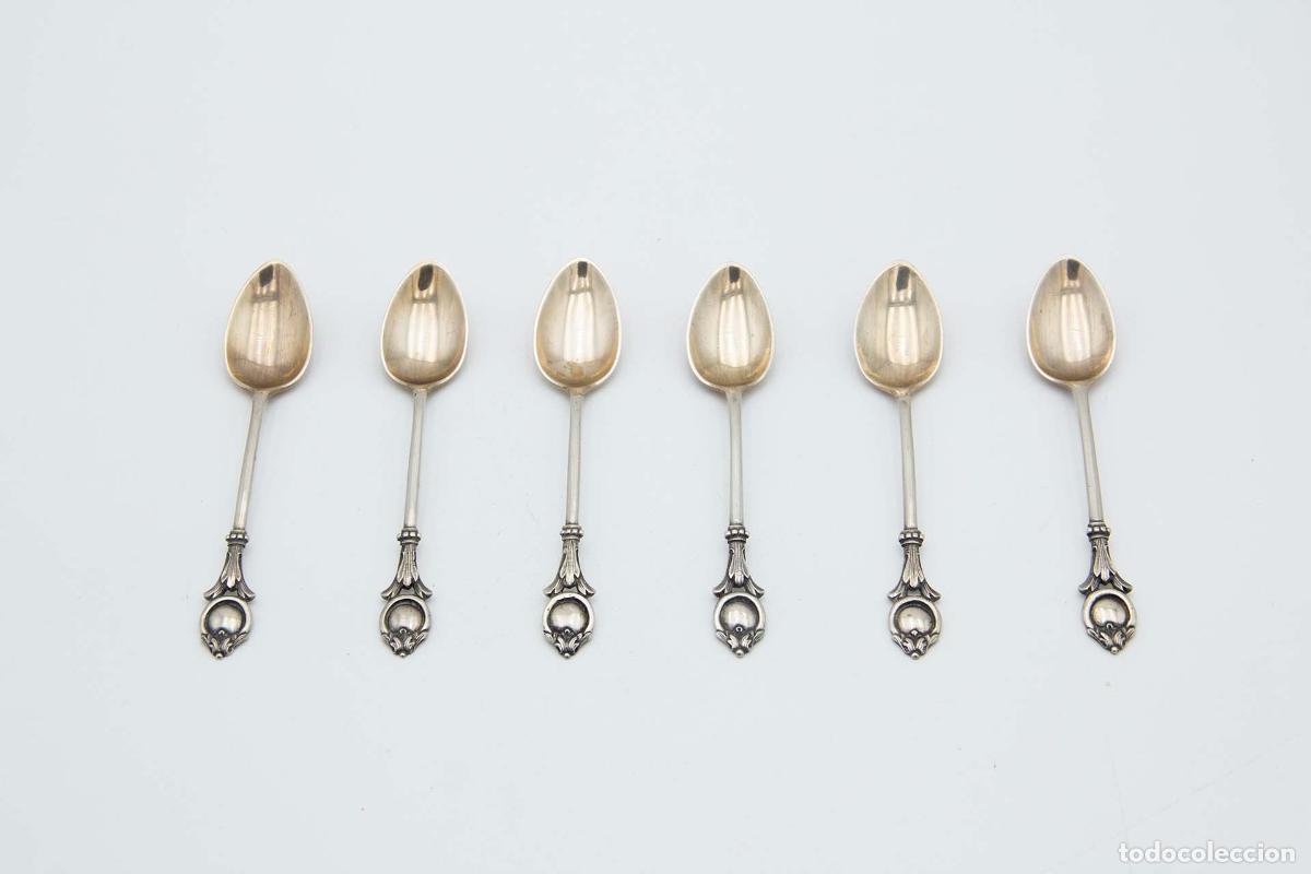 Antig&uuml;edades: Juego de 6 cucharillas de plata - Foto 1