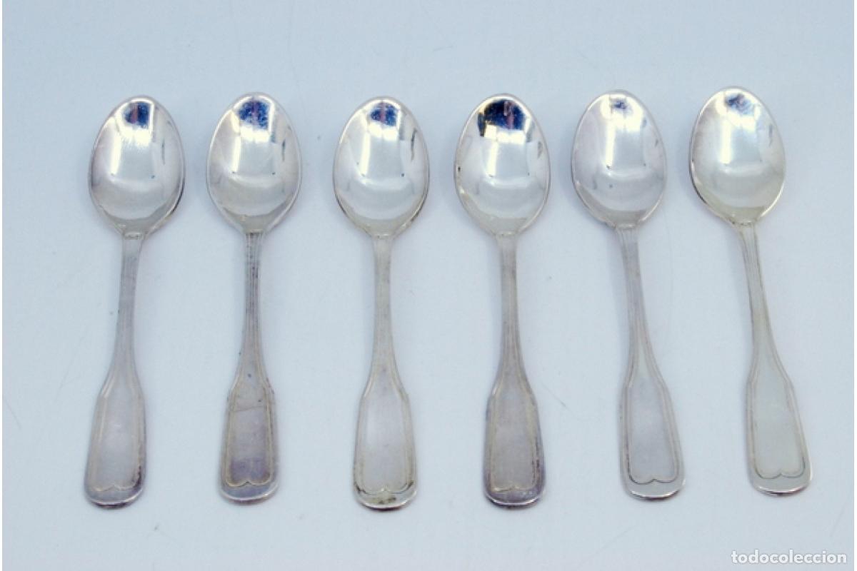 Antig&uuml;edades: Juego de 6 cucharillas de plata - Foto 2