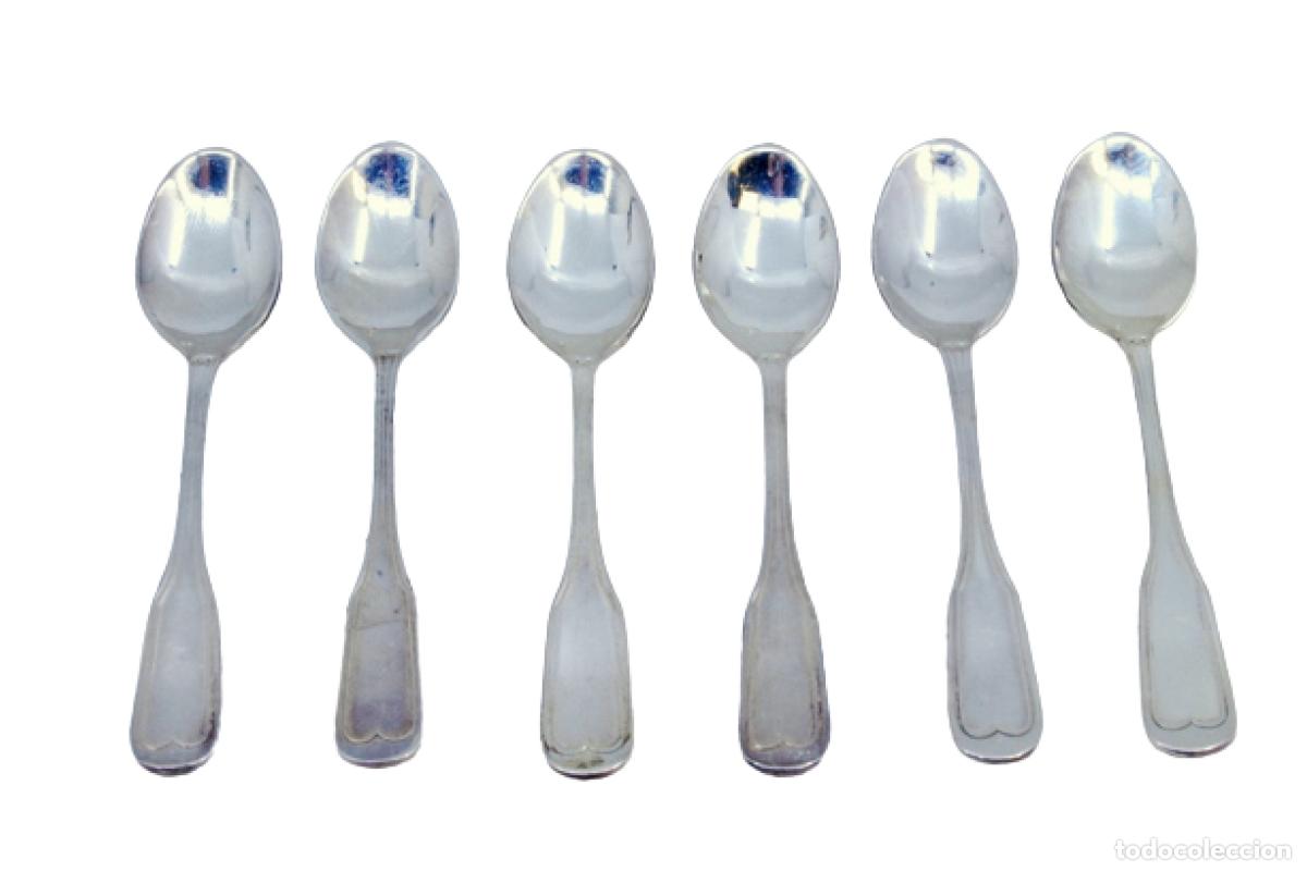 Antig&uuml;edades: Juego de 6 cucharillas de plata - Foto 1