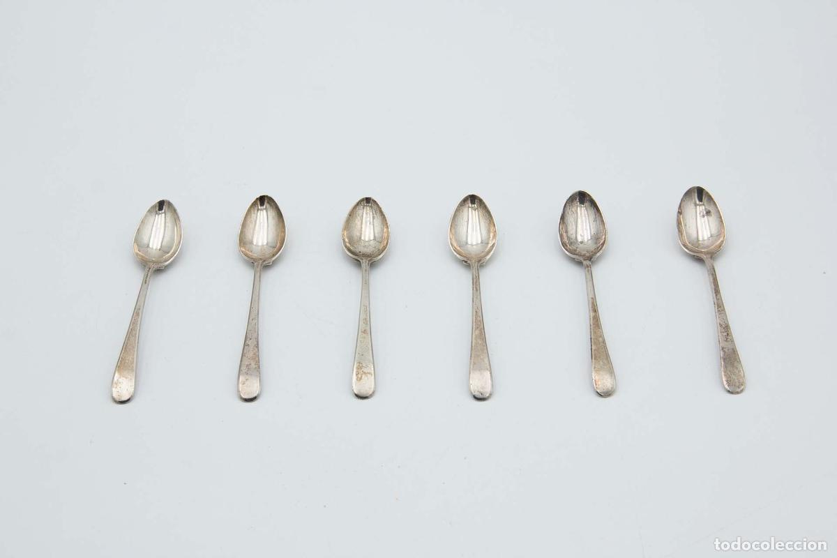 Antig&uuml;edades: Juego de 6 cucharillas de plata - Foto 1