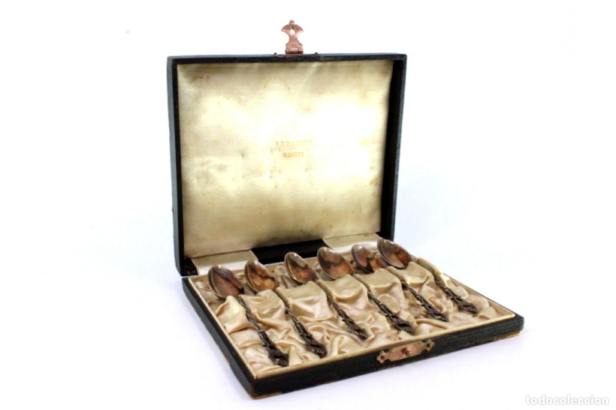 Antig&uuml;edades: Juego de 6 cucharillas de plata - Foto 6