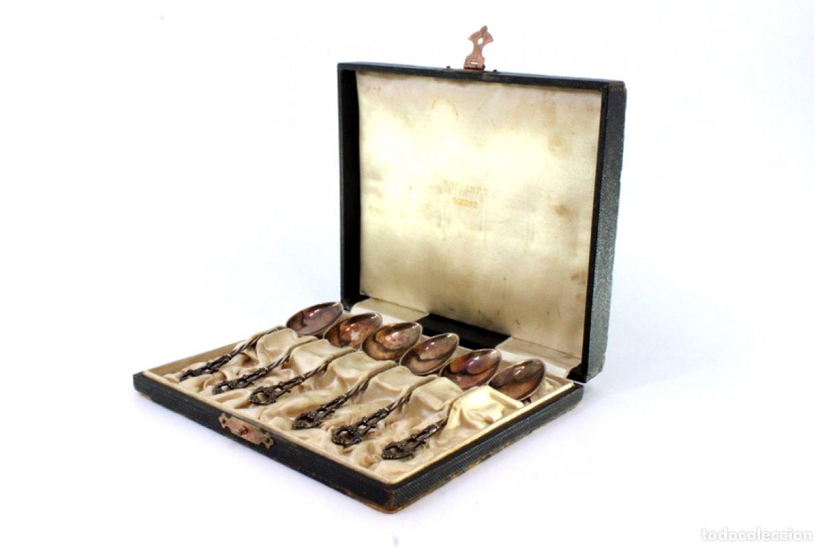 Antig&uuml;edades: Juego de 6 cucharillas de plata - Foto 7