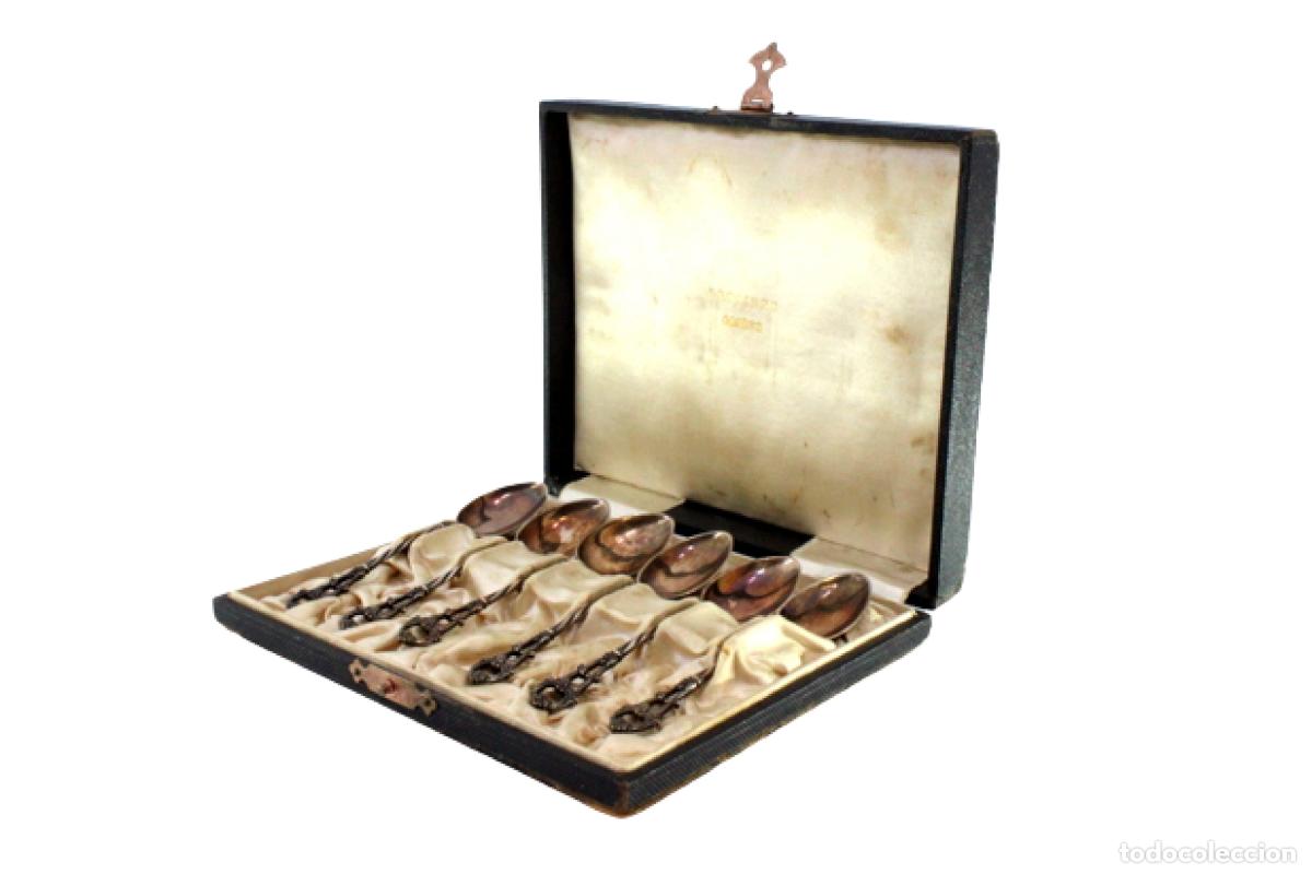 Antig&uuml;edades: Juego de 6 cucharillas de plata - Foto 1