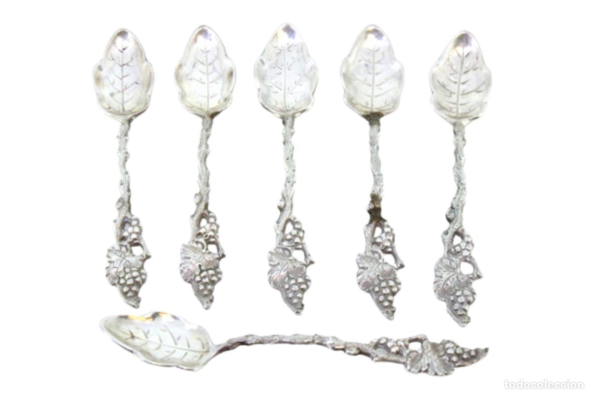 Antig&uuml;edades: Juego de 6 cucharillas de plata - Foto 1