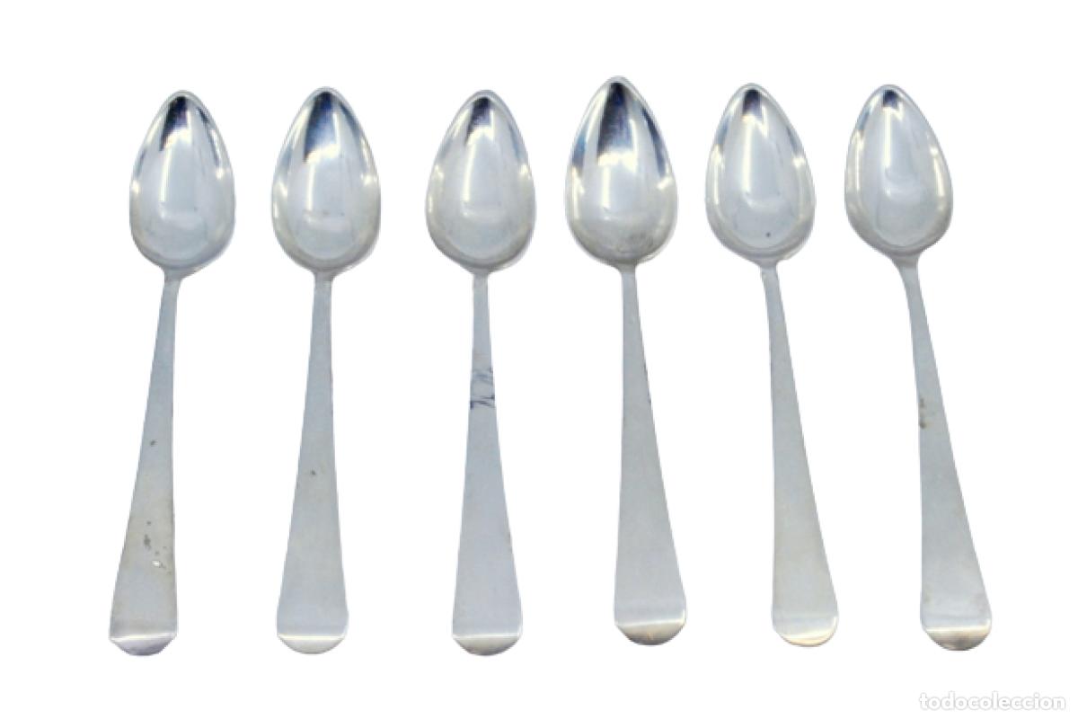 Antig&uuml;edades: Juego de 6 cucharillas de plata - Foto 1