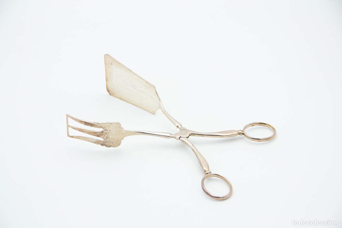 Antig&uuml;edades: Pinzas de plata para ensalada o pan. - Foto 2