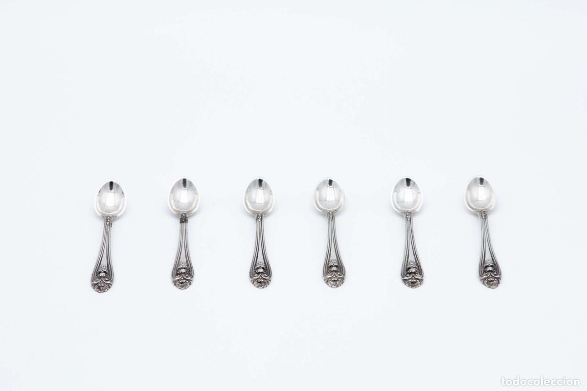 Antiques: Juego de 6 cucharillas de caf&eacute; de plata