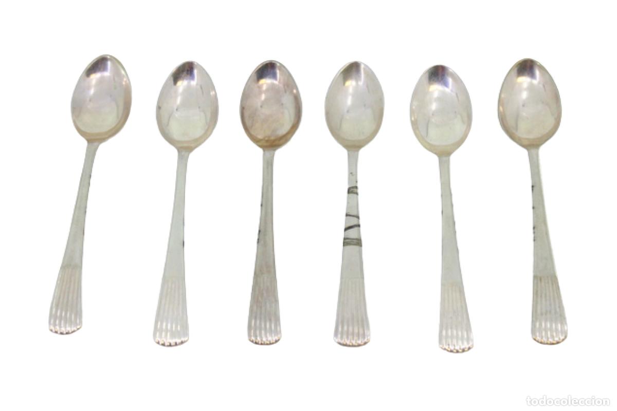 Antig&uuml;edades: Juego de 6 cucharillas de plata - Foto 1