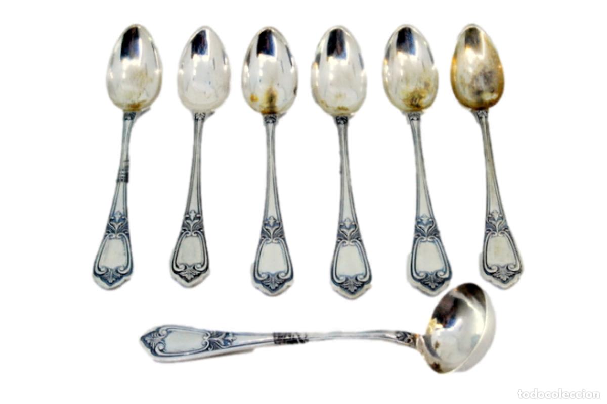 Antig&uuml;edades: Juego de 6 cucharillas de plata - Foto 1