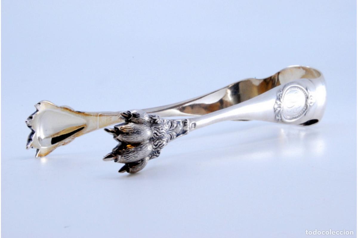 Antig&uuml;edades: Pinzas para hielo, en plata - Foto 4
