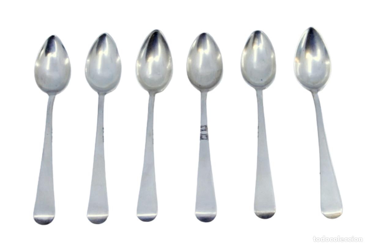 Antig&uuml;edades: Juego de 6 cucharillas de plata - Foto 1