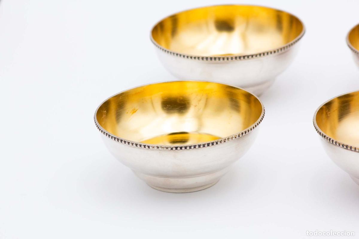 Antig&uuml;edades: Juego de 6 vasos de lavabo de platas. - Foto 3