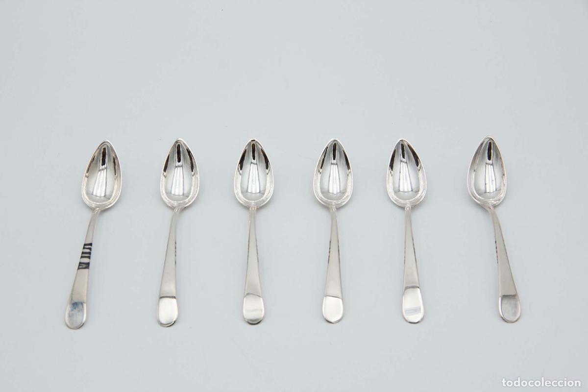 Antig&uuml;edades: Juego de 6 cucharillas de plata - Foto 1