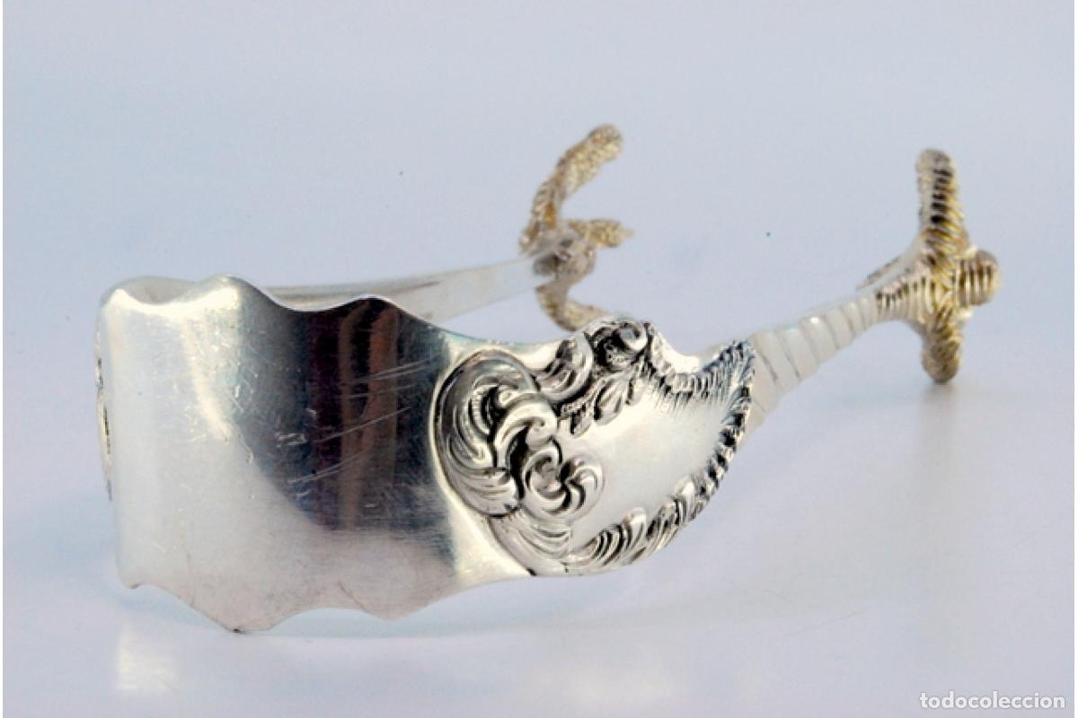 Antig&uuml;edades: Pinzas para hielo, en plata - Foto 6