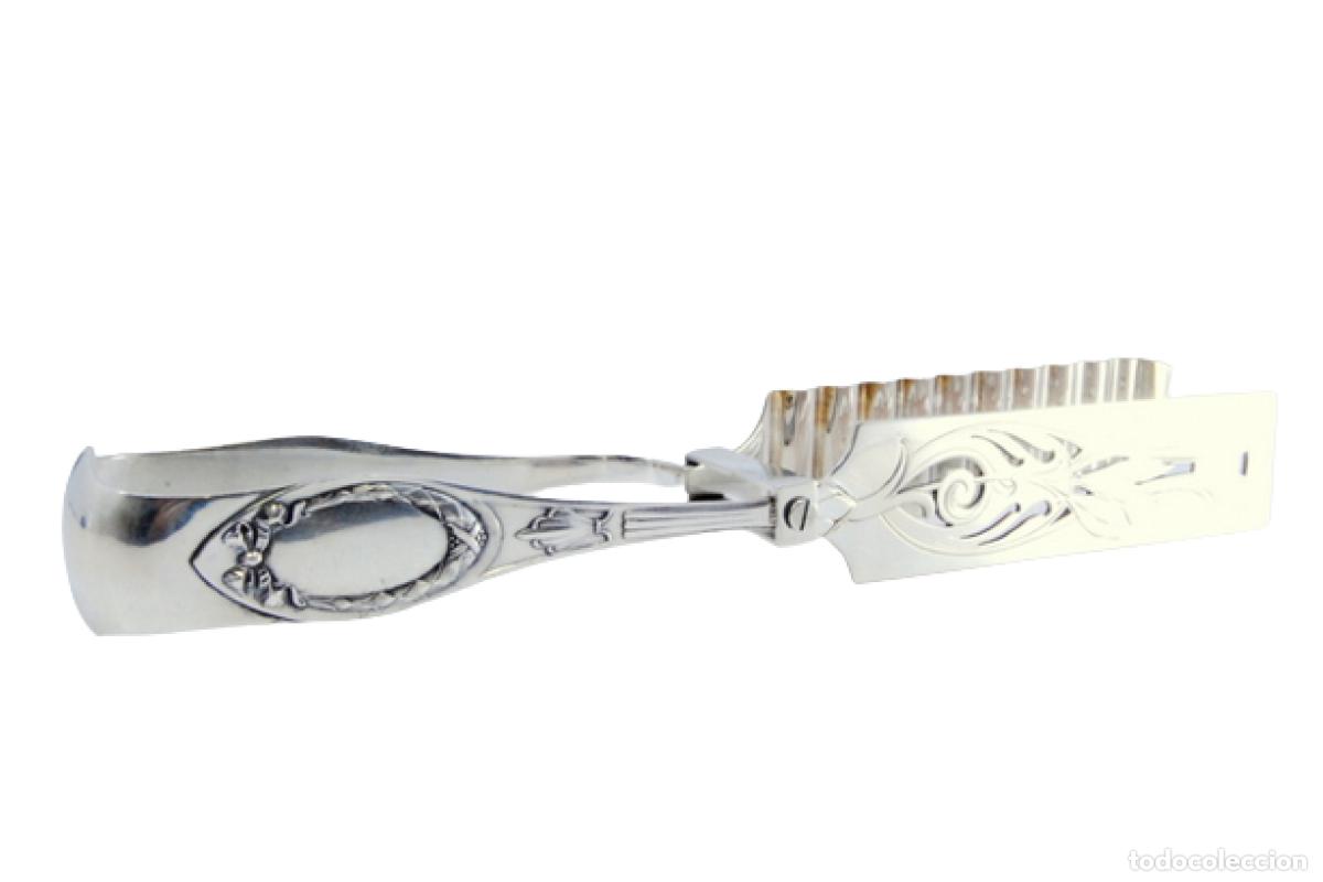 Antiques: Pinzas de plata para ensalada o pan.