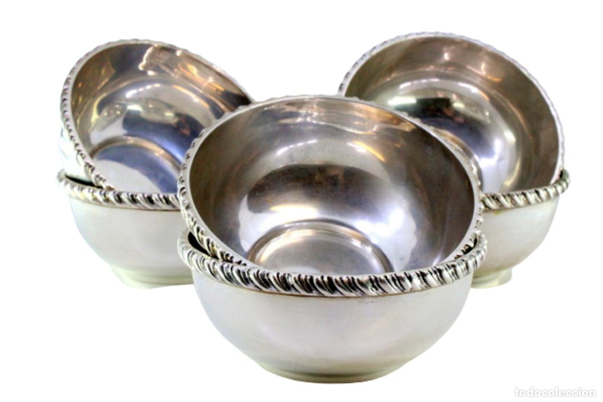 Antig&uuml;edades: Juego de 6 vasos de lavabo de platas. - Foto 1