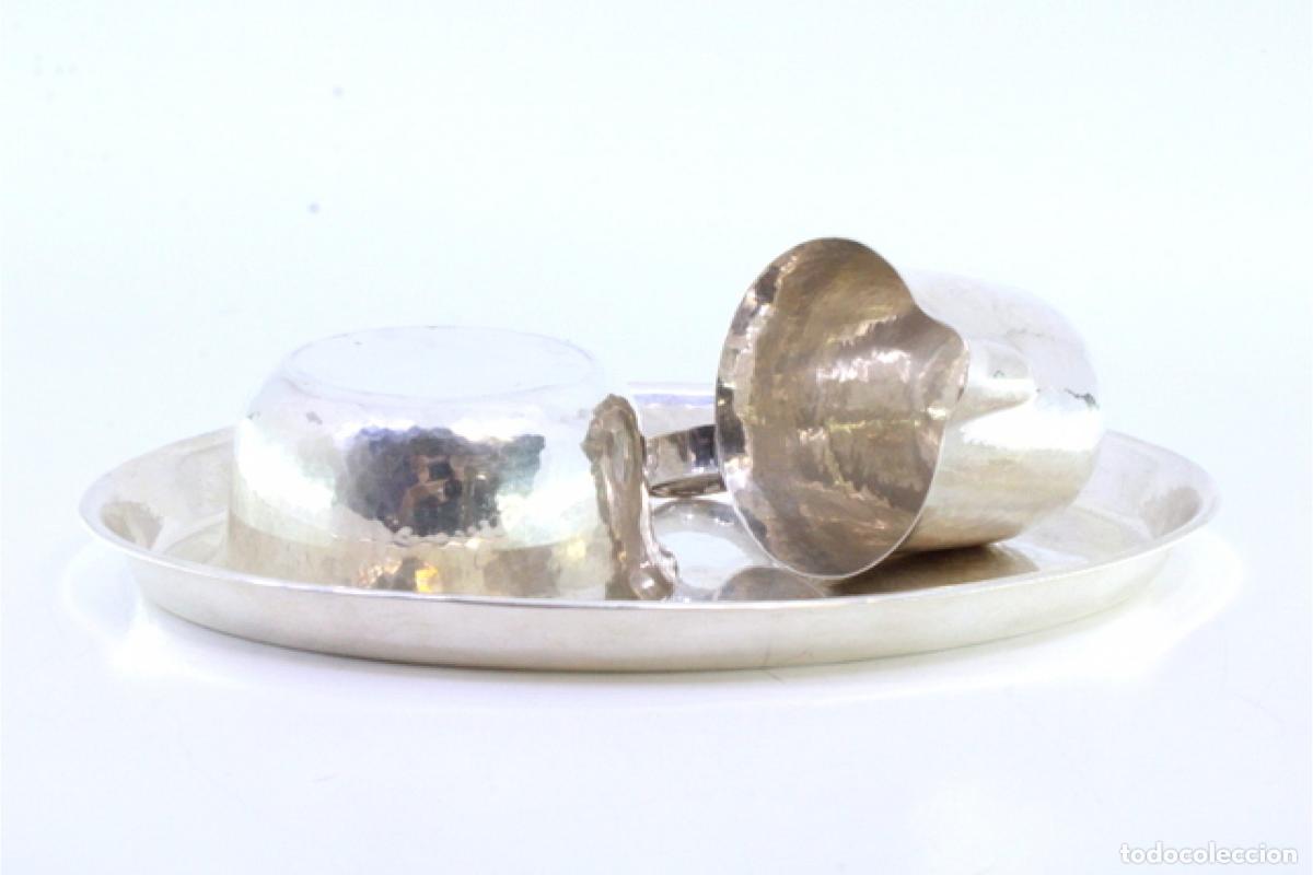 Antig&uuml;edades: Juego de plata: fuente, vaso y copa. - Foto 2