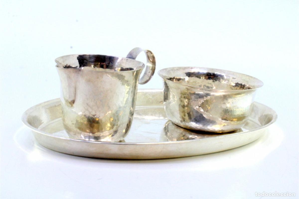 Antig&uuml;edades: Juego de plata: fuente, vaso y copa. - Foto 3
