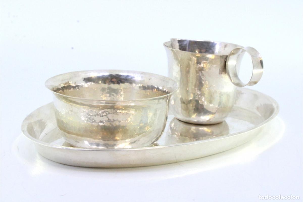 Antig&uuml;edades: Juego de plata: fuente, vaso y copa. - Foto 4
