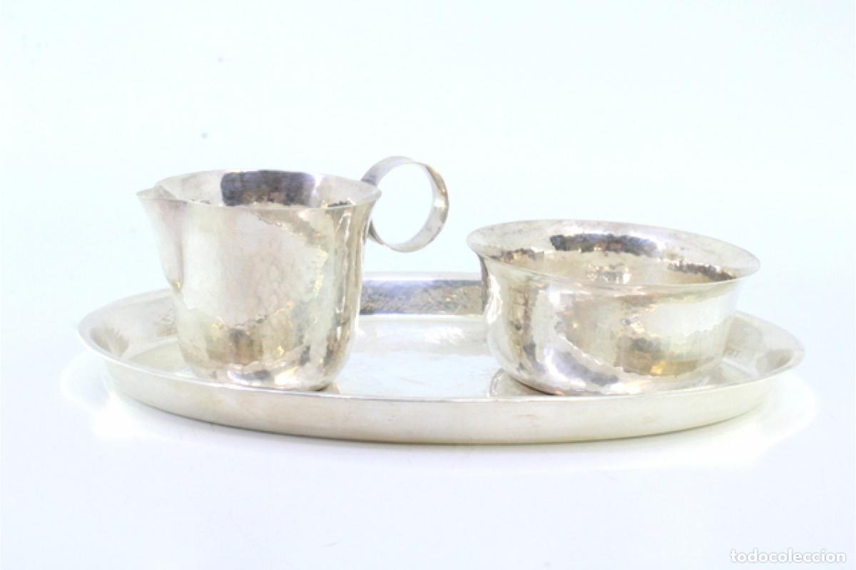 Antig&uuml;edades: Juego de plata: fuente, vaso y copa. - Foto 5