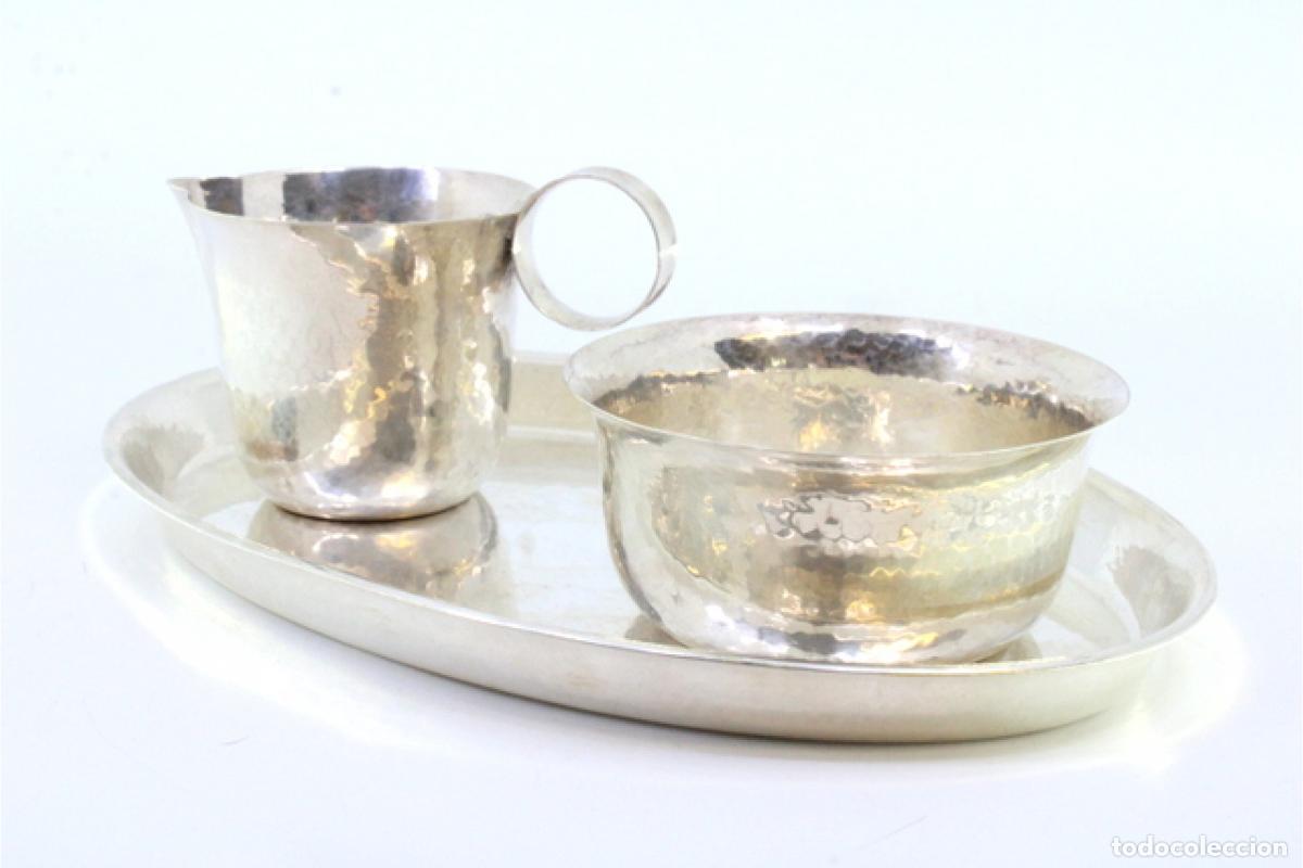 Antig&uuml;edades: Juego de plata: fuente, vaso y copa. - Foto 6