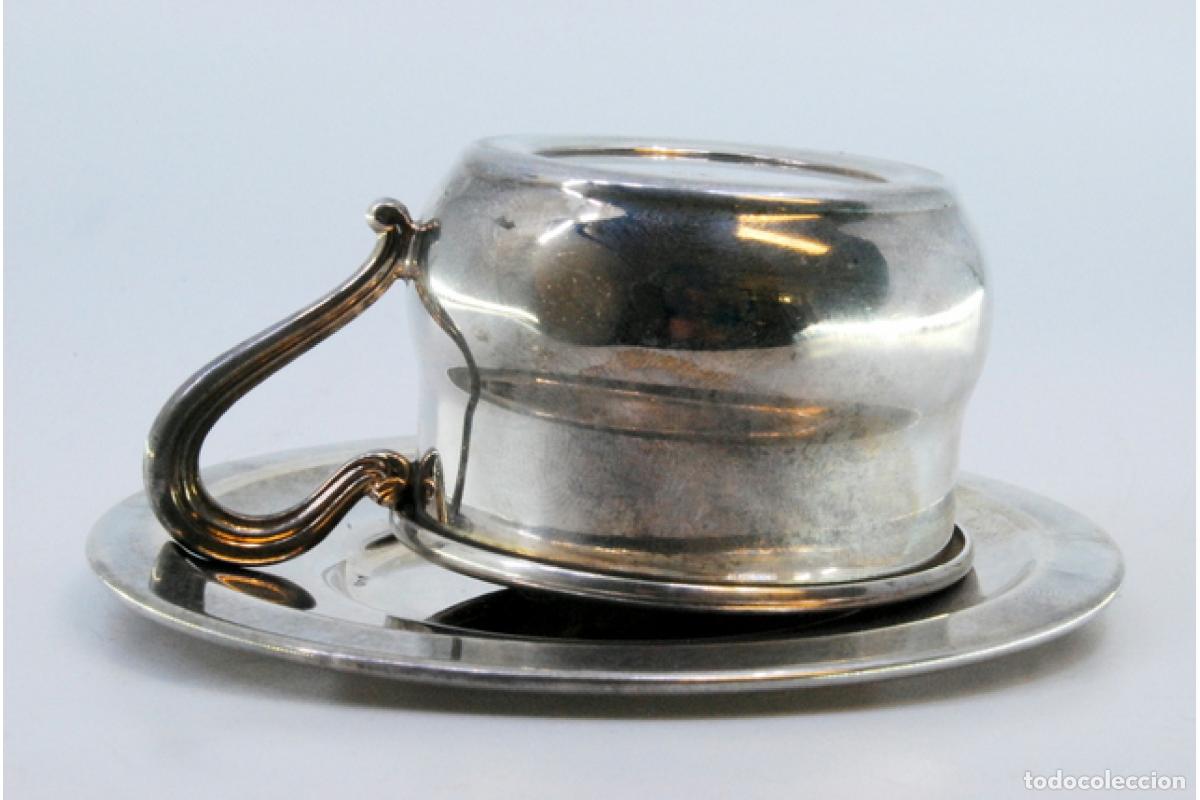 Antig&uuml;edades: taza de t&eacute; de plata - Foto 4