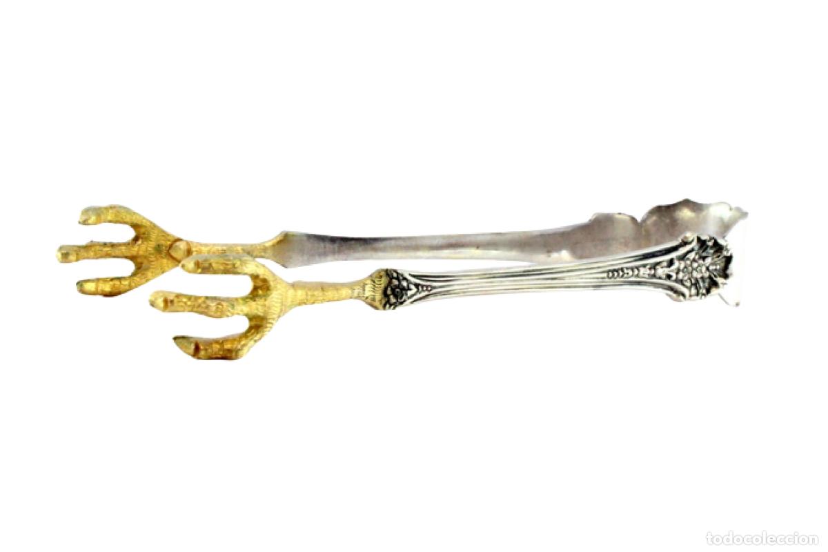 Antig&uuml;edades: Pinzas para hielo, en plata - Foto 1
