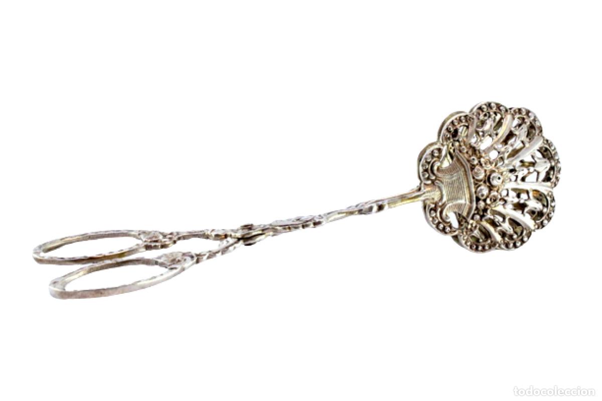 Antiques: Pinzas de plata para ensalada o pan.