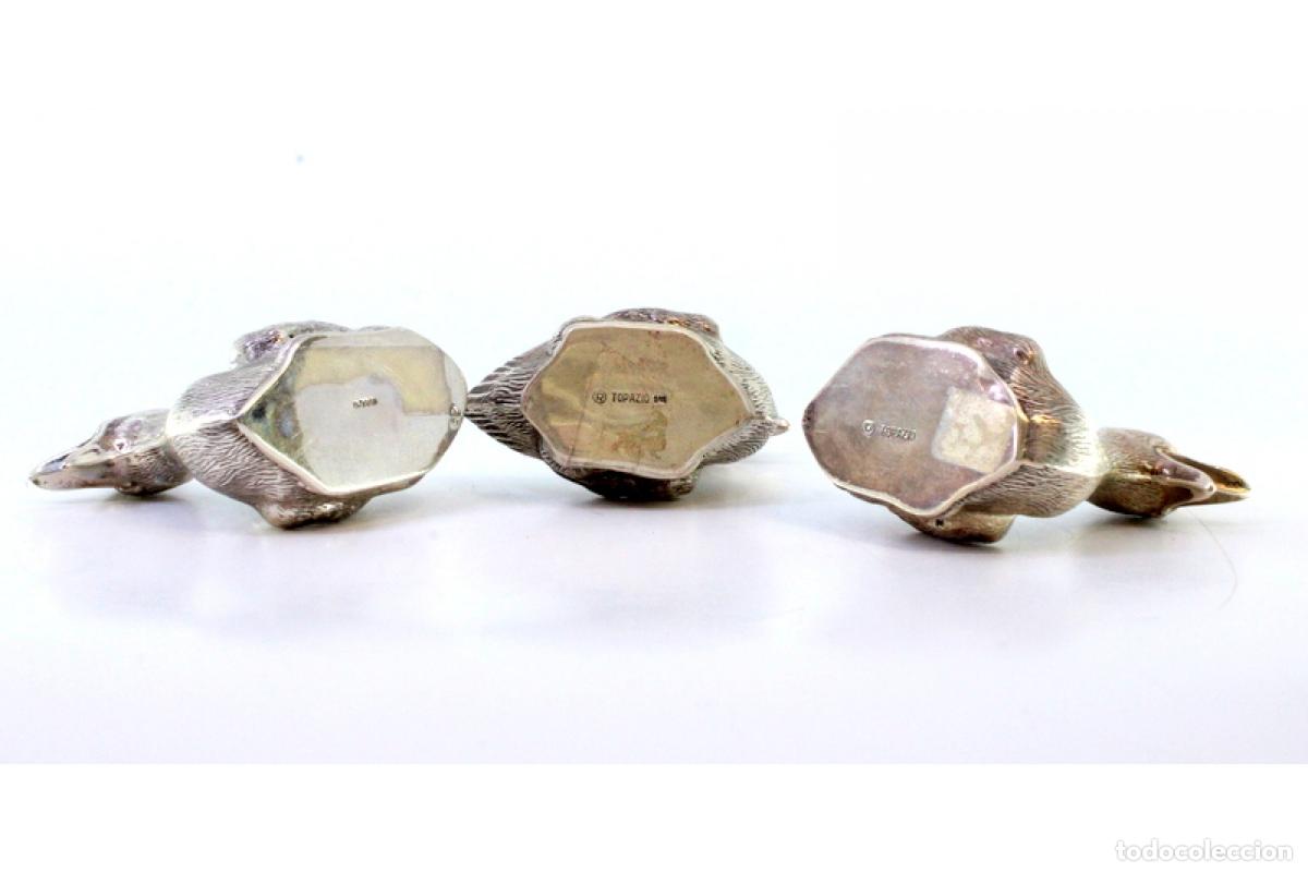 Antig&uuml;edades: Juego de 3 patos de platas - Foto 3