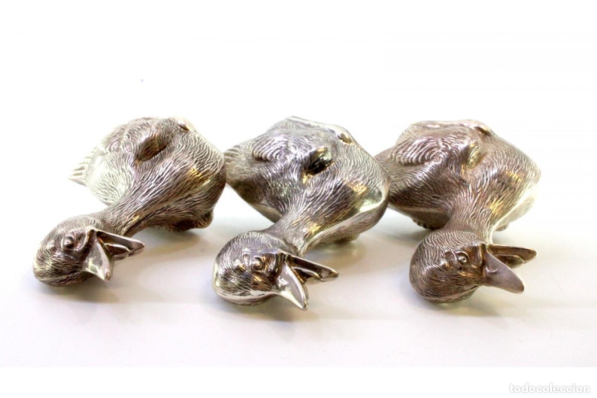 Antig&uuml;edades: Juego de 3 patos de platas - Foto 4