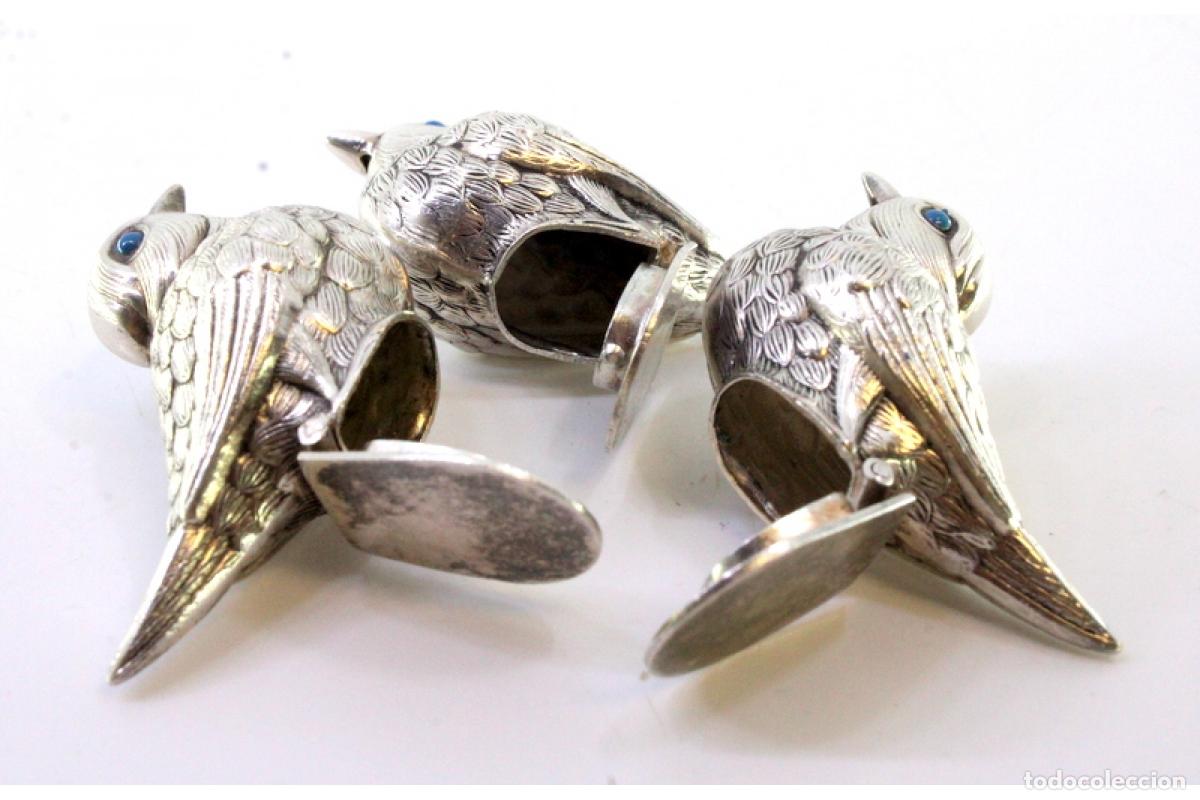 Antig&uuml;edades: Juego de 3 p&aacute;jaros de platas - Foto 6